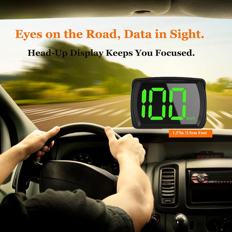LAGWIUY Digital GPS Speedometer MPH, Heads Up Display with Large LED Font, Golf Cart Universal HUD Speed Meter for Car, Truck, Motorcycle - Image 3
